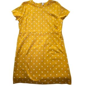 Old Navy Plus Yellow Polka Dot Retro Sheath Dress 2X